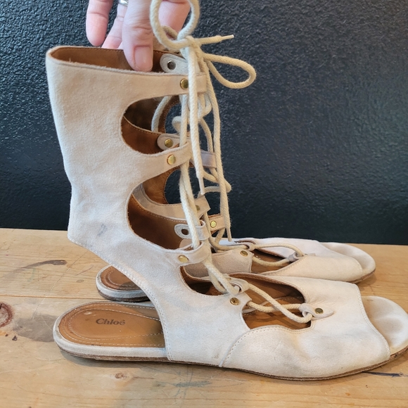 Chloe Lace Up Gladiator Sandals 40 - Picture 2 of 12